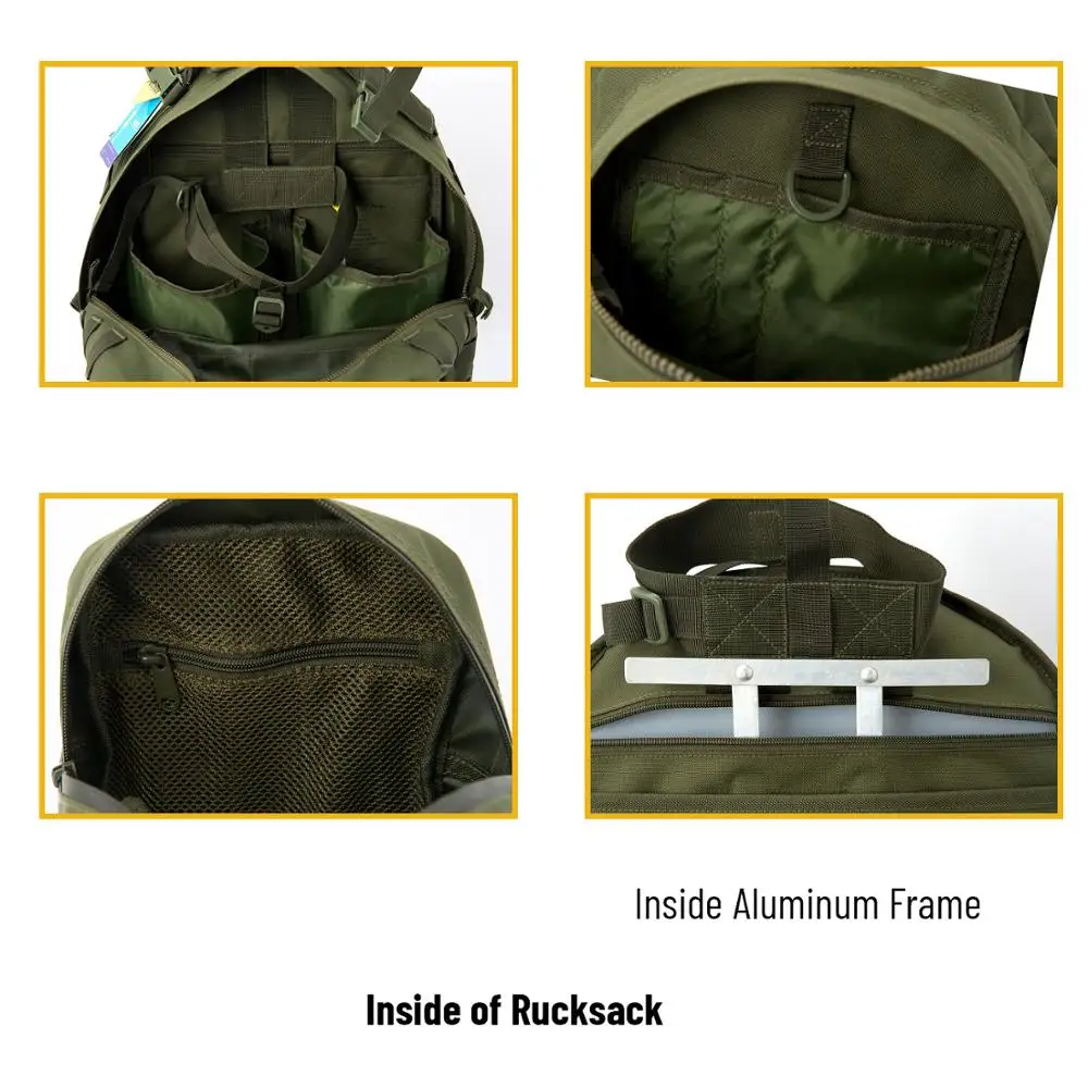 Military US Surplus Molle II Medium Rucksack with 2X Sustainment Pouch,Army Tactical Backpack YKK Zipper and UTX