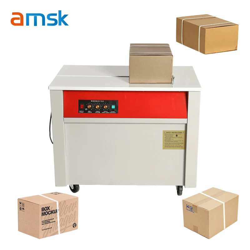 KZ-900 Dual Motor Automatic Tensioning Baler Easy to Operate with High Worktable for Beverages & Commodity Manually PP Baler