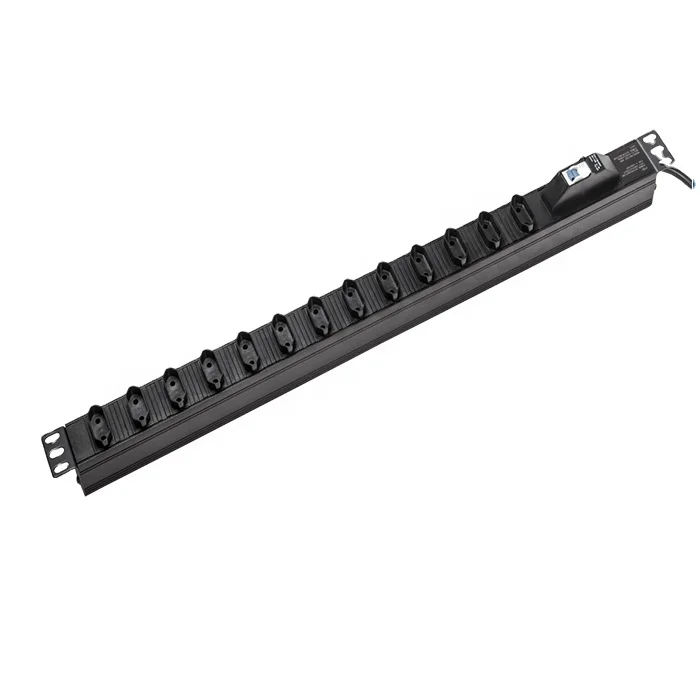 1U Rackmount Aluminum Material 16 Ways 10A 220V Swiss PDU