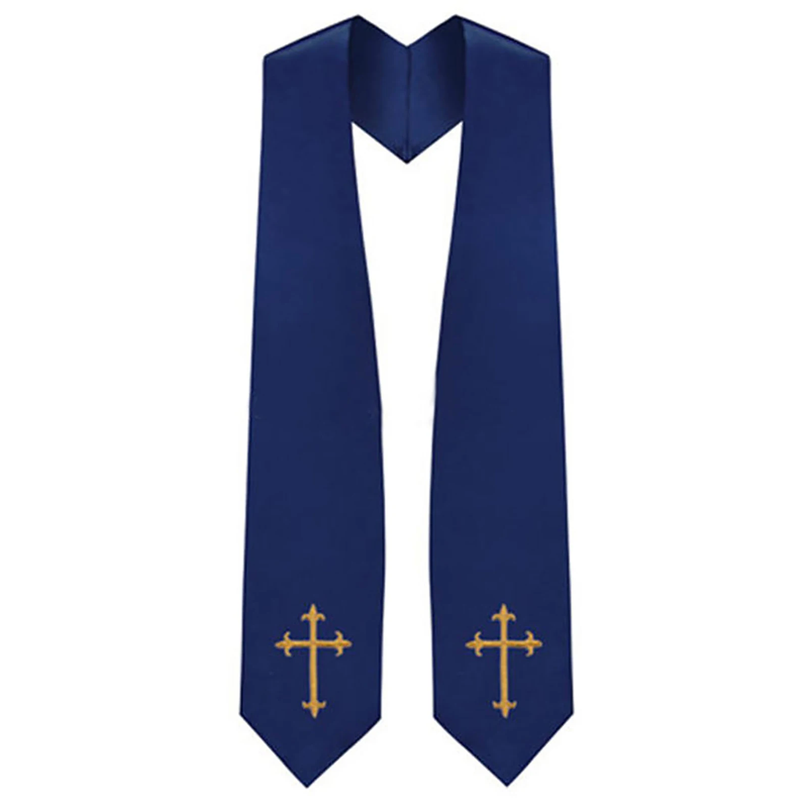 Wholesale Plain Graduation Honor Stole Unisex Sash Shiny Satin Classic Color Stoles for Graduation