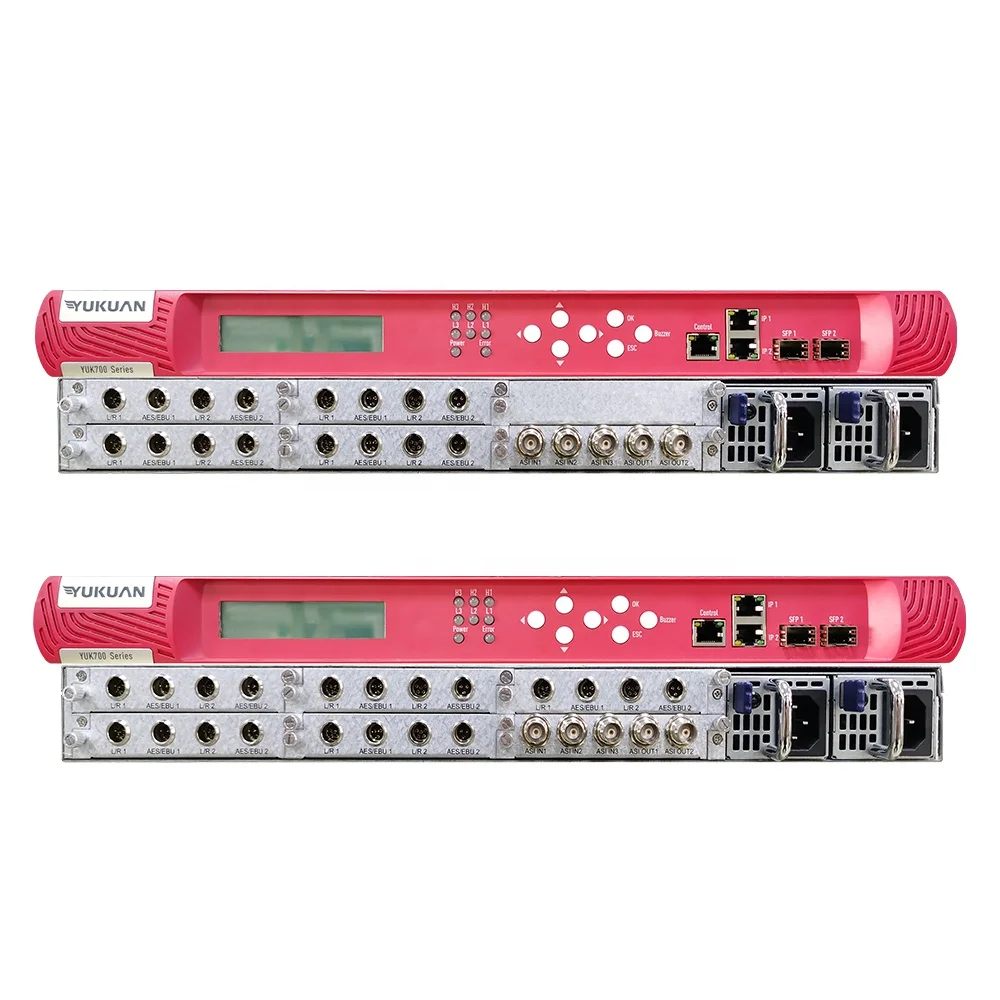 Radio Studio Equipment Broadcasting Station 8 in 1 Audio Stereo Over IP Encoder with ASI