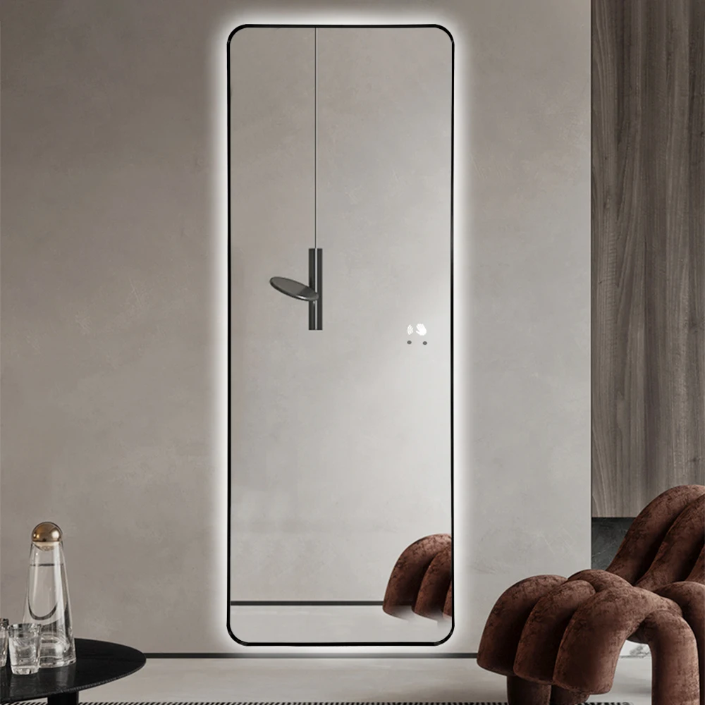 Decorative Luxury Gold Frame Mirrors Home Decor Wall Full Length Mirror Large Floor Mirror With Led Light