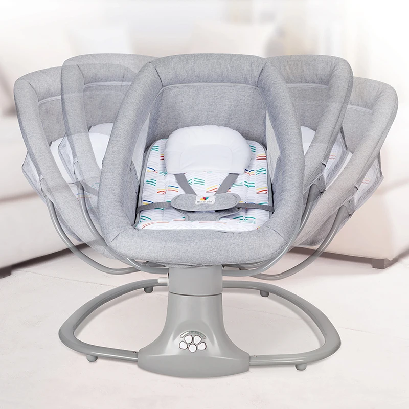 Mastela Deluxe 3 in 1 Portable Automatic Cradle Rocker Rocking Chair Electric Baby Swing And Bouncer with Music For Newborn 3