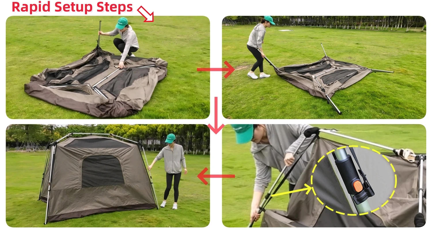 New Product 3 - 4 Person Four Season Winter Tents Outdoor Camping