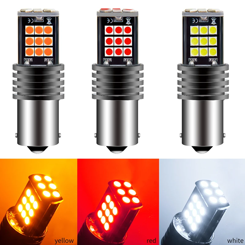 Signal Lamp P21w Led Ba15s 1156 Py21w Bau15s Bulb 3030SMD Canbus 1157 Led Bay15d P21/5w Turn Signal Brake Backup Light 12V