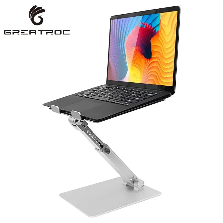 Подставка для ноутбука Great roc, подъемная подставка для ноутбука, регулируемый угол, складной подставка для ноутбука, портативная вентилируемая Подставка для планшета