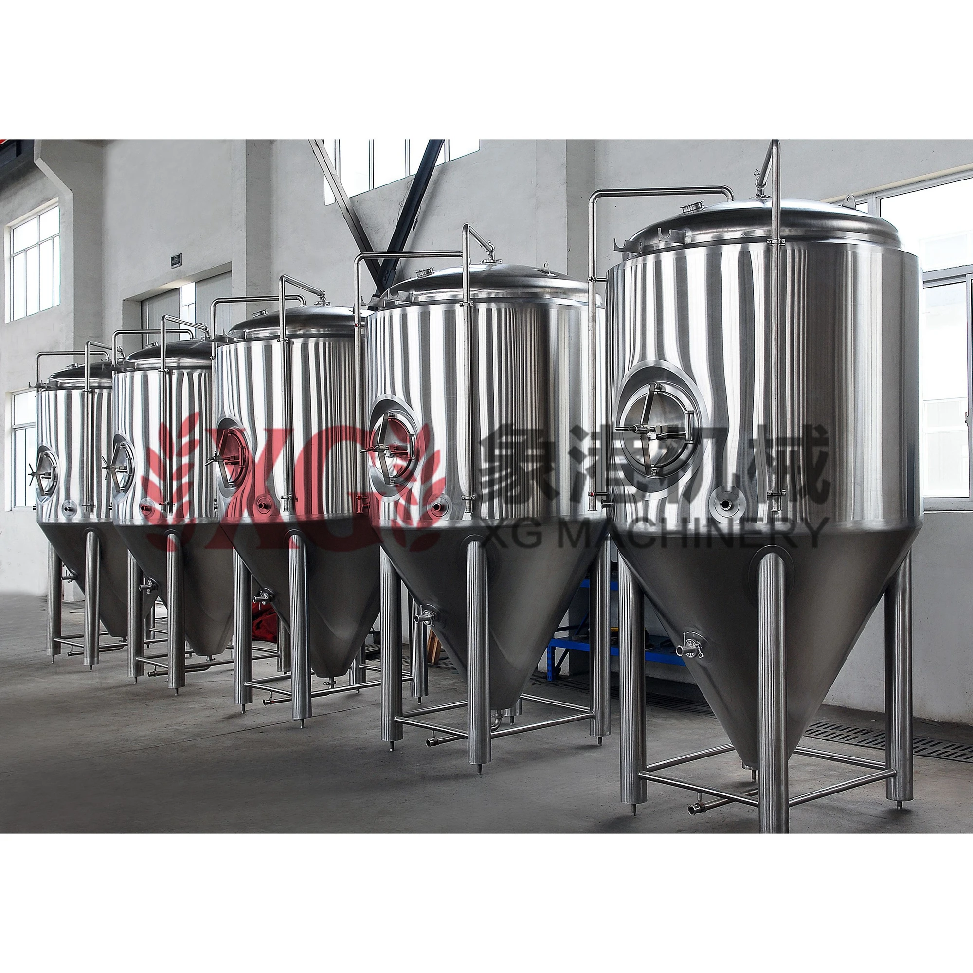 
1000L Insulated fermentation tanks beer 10HL 8BBL stainless steel top manhole with CE PED 