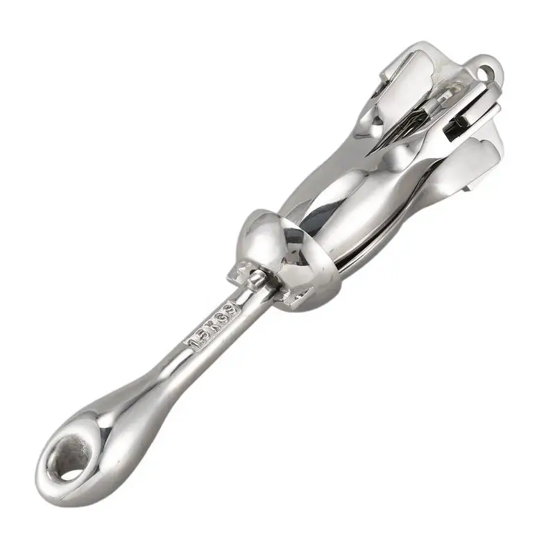 Mirror polish Marine Made Folding Grapnel Anchor Steel Stainless Boat Marine Yacht