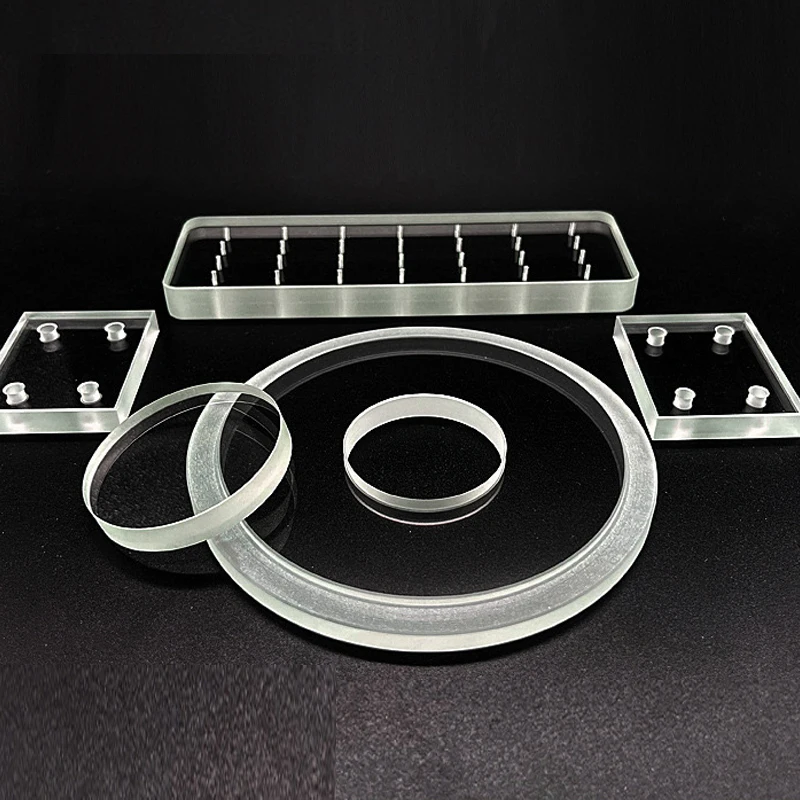 High Temperature Toughened Clear Borosilicate Glass Disc Sight Glass For Oil Flow Indicator
