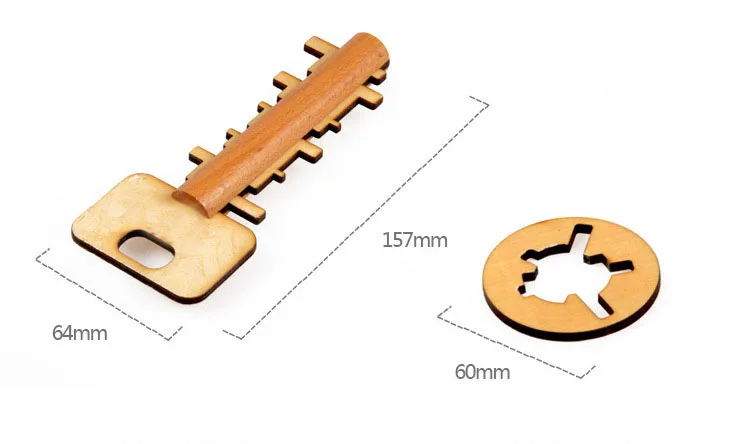 
Beech unlocking key lock disassembly adult toys for child wooden educational toys kids 