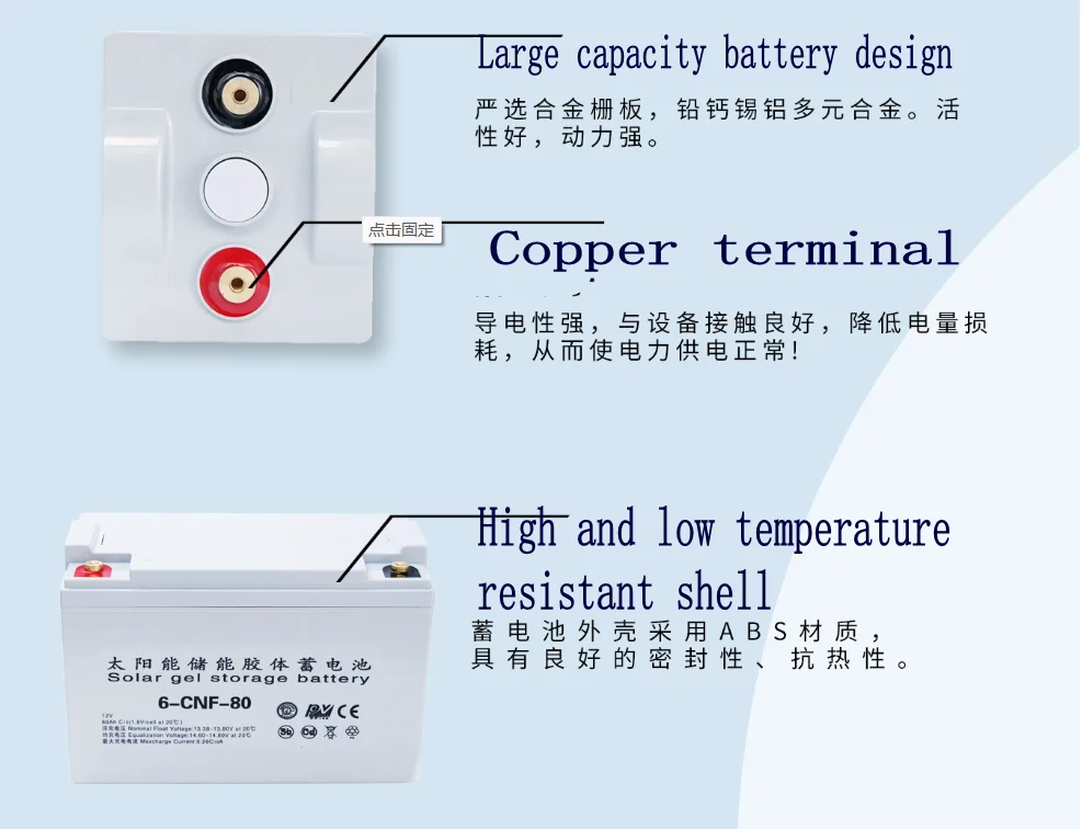 12V33ah lead-acid colloid storage battery solar battery UPS battery valve-controlled sealed emergency power supply