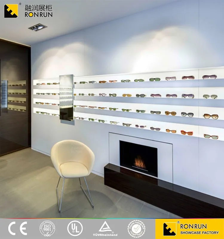 Simple design for sun glasses shop decoration display stand showcase for optical shop