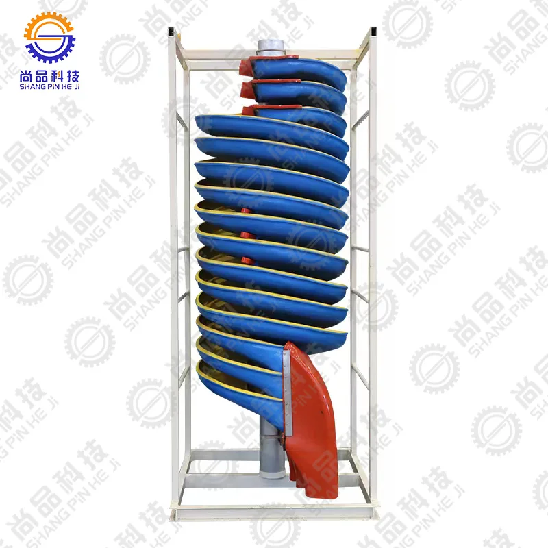FRP Spiral Chute Separators Mining Chromite/Gold/Coal Lightweight High Strength Corrosion Resistance Gravity Separation