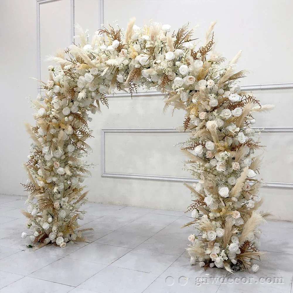 GNW luxury wedding backdrop Artificial flowers Frame Decoration wedding blossom arch High-quality material process design