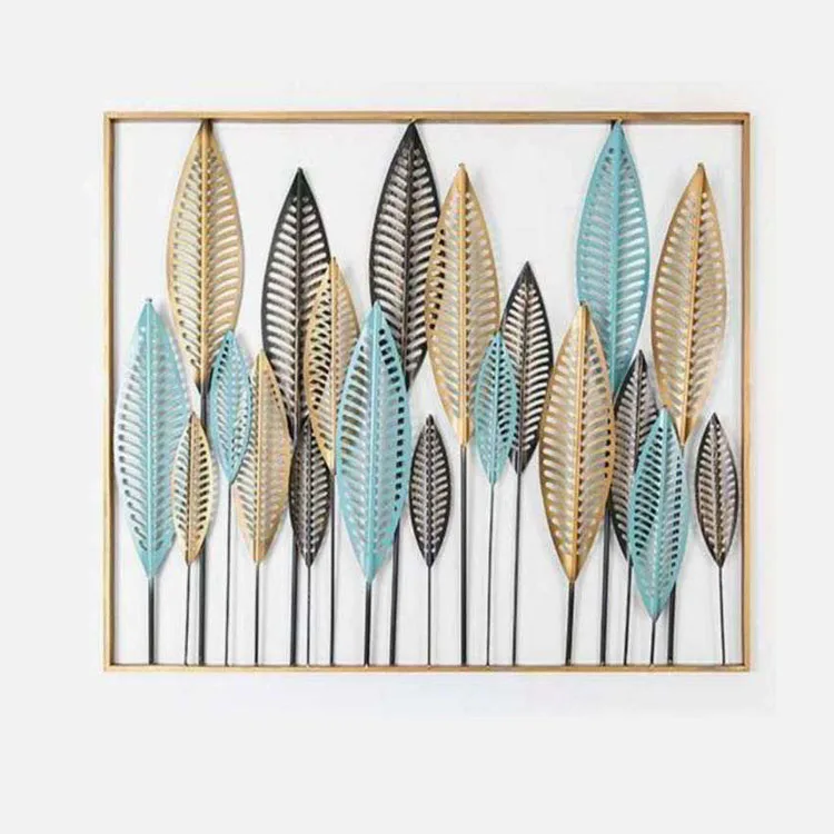 101*71cm Perfect Gifts Wall Hanging Iron Leaf Decor Indoor Art 3D Metal Leaves Wall Decoration for Living Room