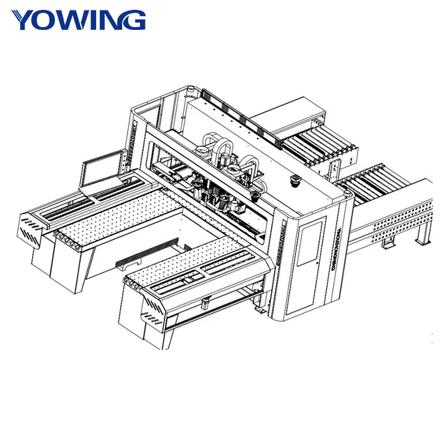 Fast speed automatic 6 sides cnc boring drilling slotting machine