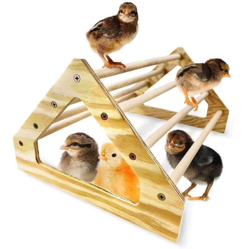Durable Strong Wooden Jungle Roosting Bar Toys Coop Brooder Baby Chicks Chick Perch