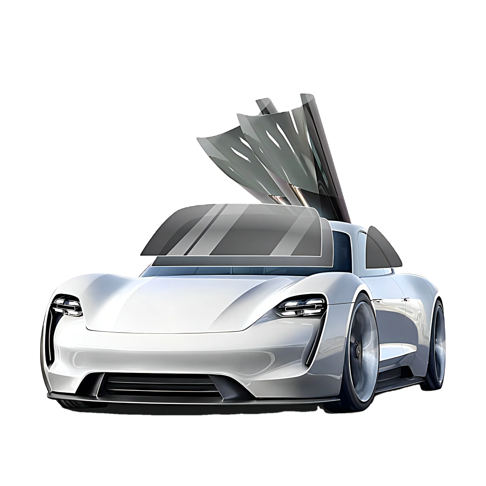 LIDA - 1.8mil Tint Car Film Dyed Window Glass Films 1 Ply VLT17% IRR 48% Uvr99% Smoke Black PET Nano Ceramic Window Film