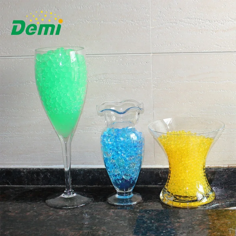 Pearl Shape Jelly Hydrogel Soil Gel Balls Plant Absorbing Brown Water Beads for Vases Filler