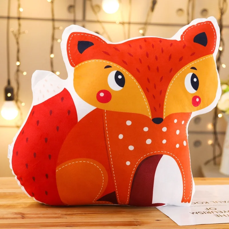 Custom Shaped Pillow Diy Personalized Plush Pillow 3D Photo Lion Tiger Bear Shaped Printable Pattern Stuffed Pillow