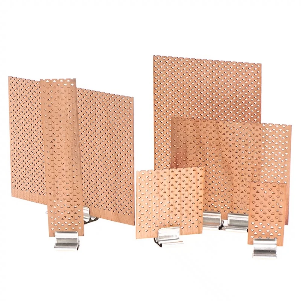 10pcs/set Triangular Hole Shape Wood Wicks with Centering Device Easy To Burn Candle Wicks for Candle Making DIY Scented Candles
