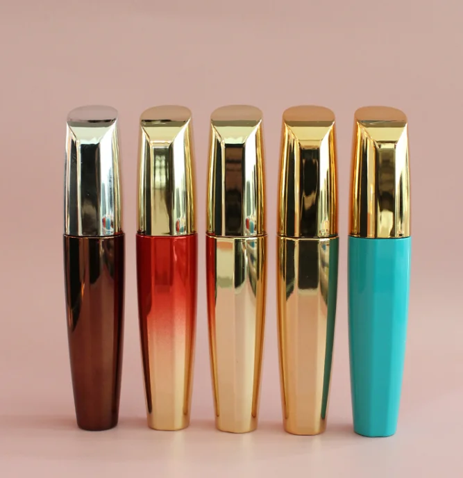 Factory Price Custom Logo Empty Mascara Tubes Bulk Colorful Gold Green Mascara Tube With Brush