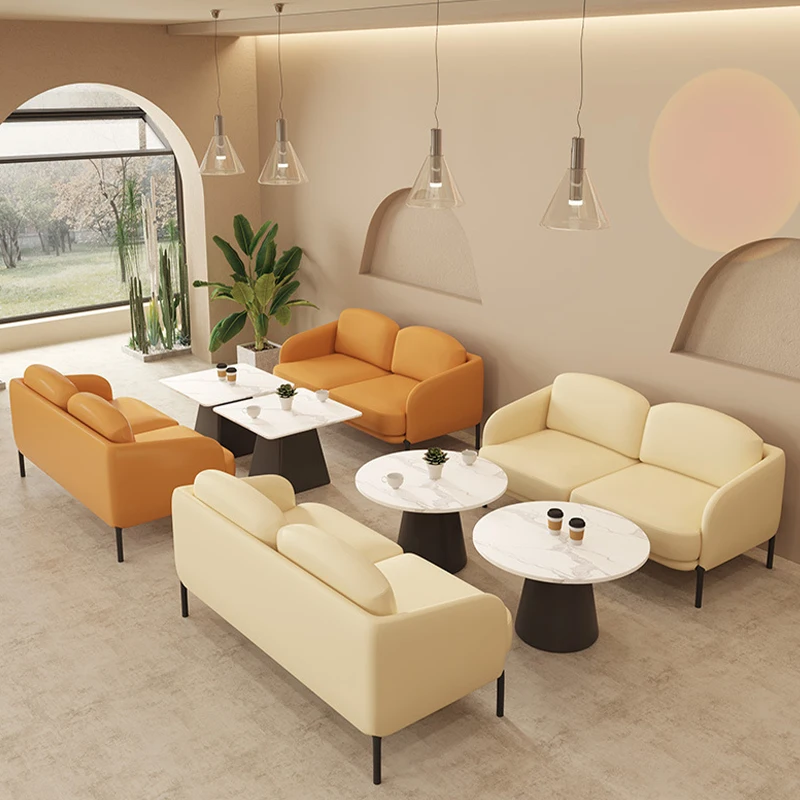 Milk tea shop sofa simple rest area studio dessert shop book bar reception negotiation casual cafe table and chairs