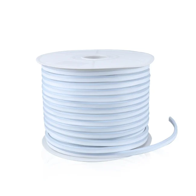 100m/roll 9w/m 2835 220v single color 8*16mm led neon tube light high volt soft rope lights for advertising design