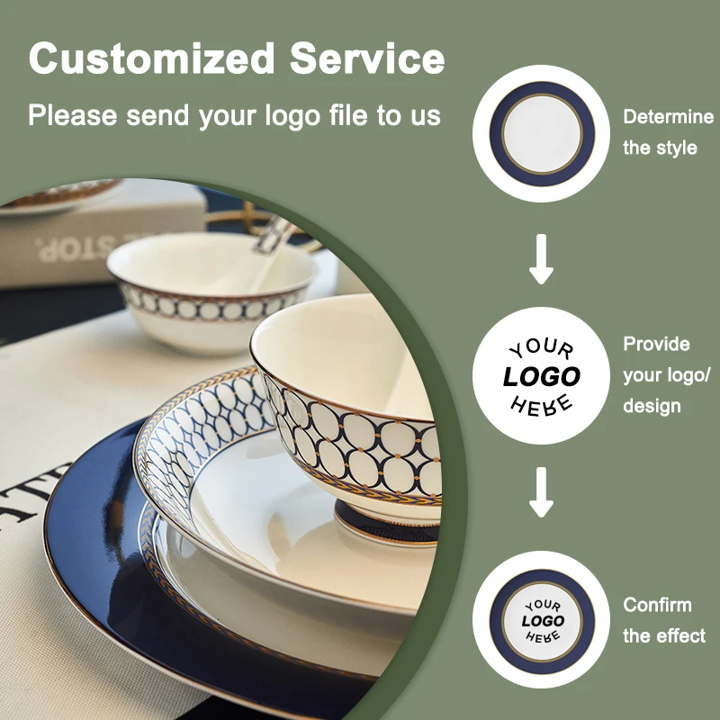 High Grade Good Price Customizable dubai wholesale market dinnerware sets luxury dishes plates