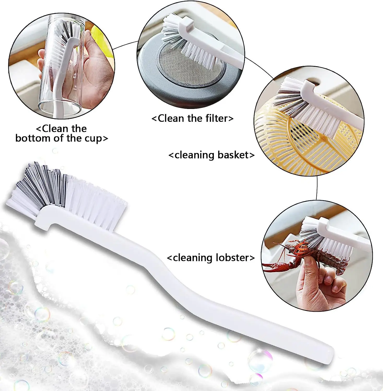 High Quality Grout Cleaning Brushes Tile Joint Scrub Brush Sturdy Cleaner Brush 9 in 1 Floor Hand Eco-friendly