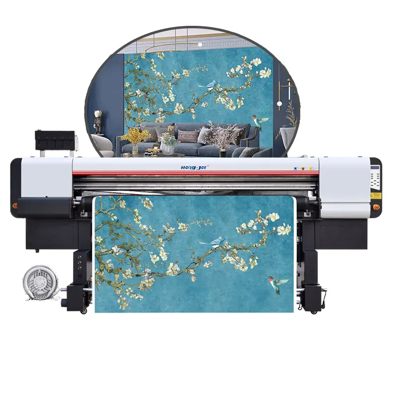1.8m Wide Format Roll to Roll Wallpaper Wall Clothes Latex Printer Printing Machine