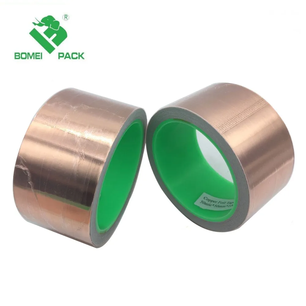 50MM*10M BoMei Brand Temperature Resistance  Copper Foil Adhesive  Tape