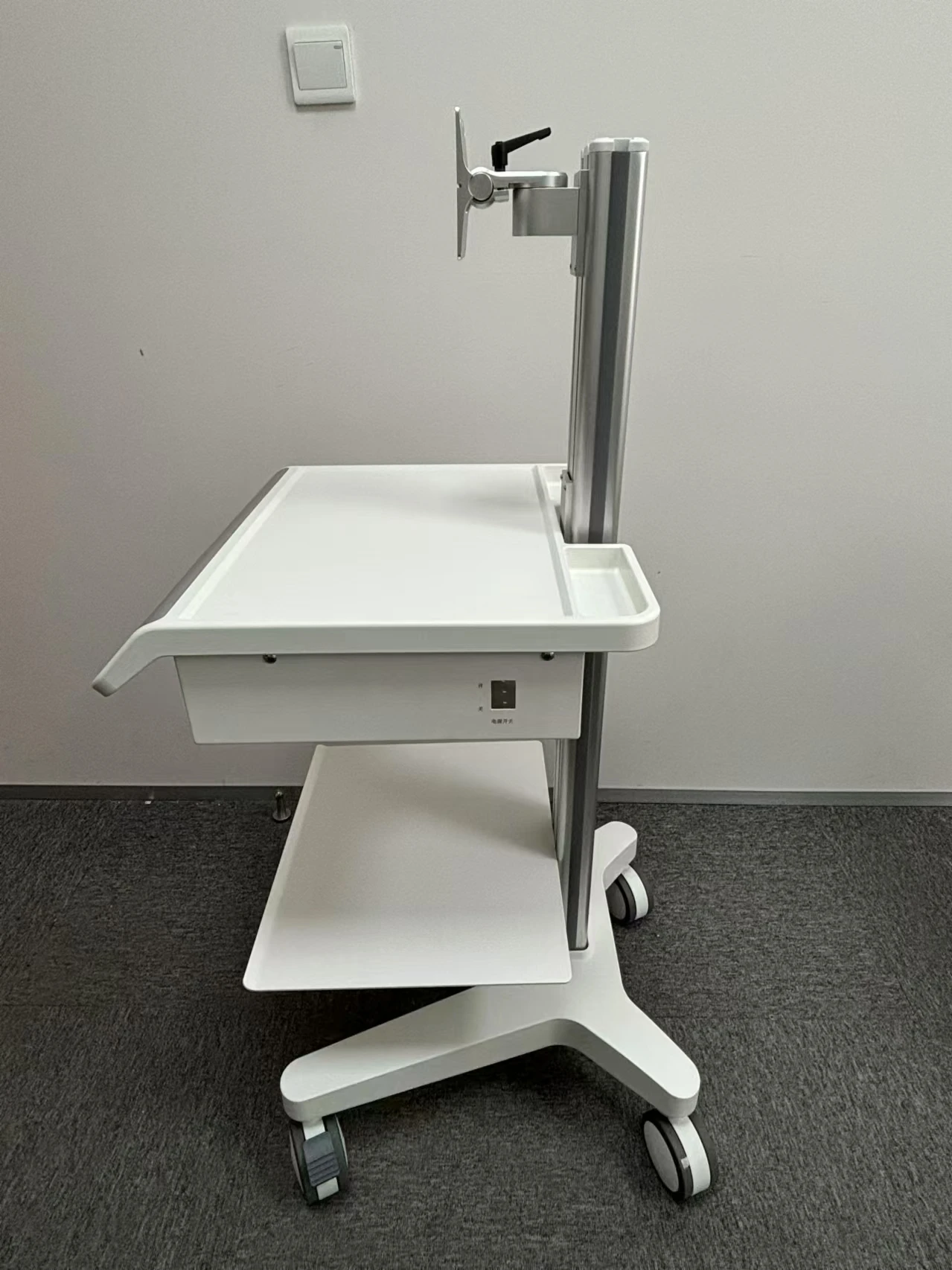 Hospital Gynecological Examination Equipment Optical Colposcope System Medical trolley cart For Electronic colposcope stand