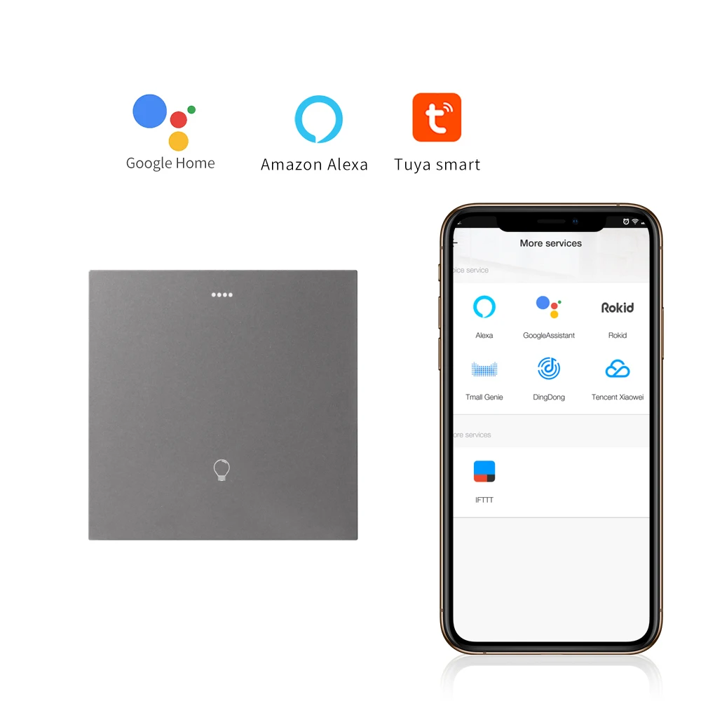  Оптовая продажа из Китая без нейтральный ЕС сенсорный alexa google tuya zigbee умный переключатель interruptores Wi-Fi прерыватель