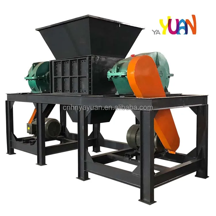 2024 tire shredder machine to make crumb rubber shredder shafts double shredder rotor