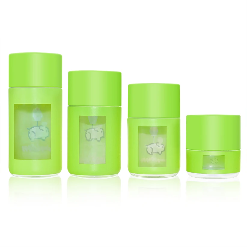 New arrival 5ml 50ml 70ml 110ml custom logo  smell proof child proof square glass jar with child proof CR lid