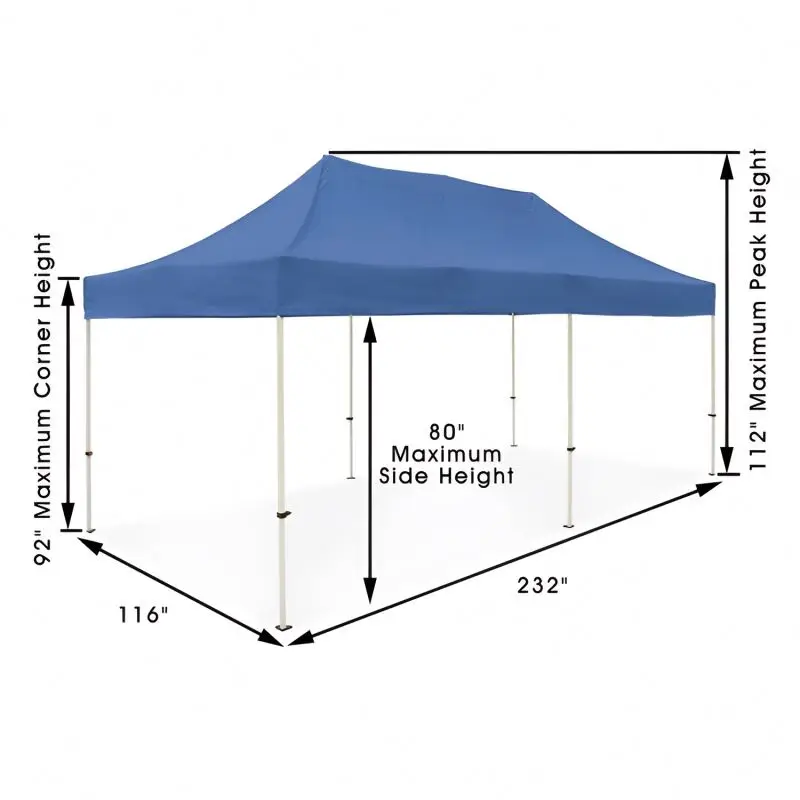 Promotional Trade Show Tent 10x20 ft Outdoor Portable Waterproof Durable Folding Pop Up Gazebo Canopy Event Tent