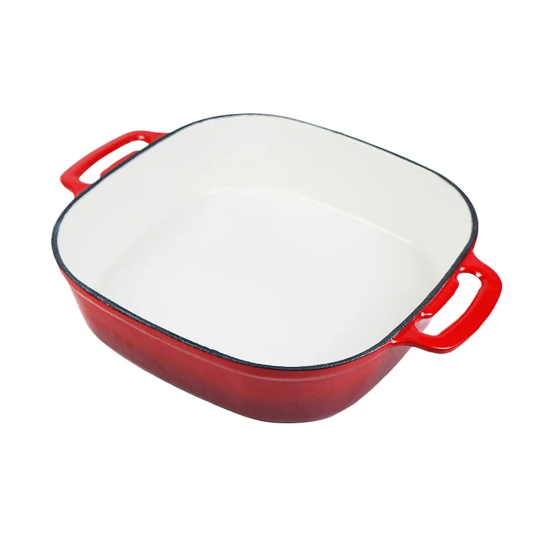 Enamelled cast iron Cookware Set 8-piece non-stick ceramic coated skillet, pan, Dutch oven and oven set for cooking safety