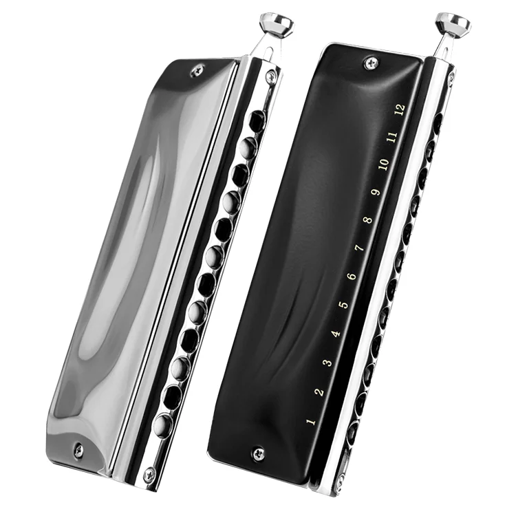 Профессиональная Хроматическая гармоника Jdr, 12 отверстий, 48 тонов, металлическая Хроматическая гармоника