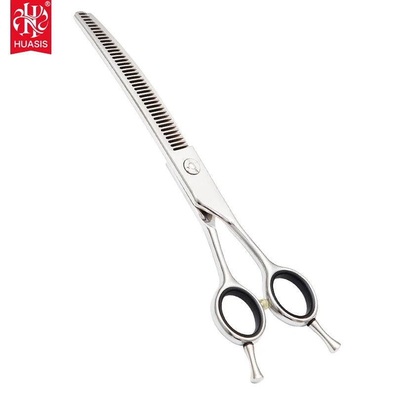 AR-VQ04  7inch Downward Curved Dog Grooming Scissors Thinning Texturizing Shears Professional Trimming Shearing for Do