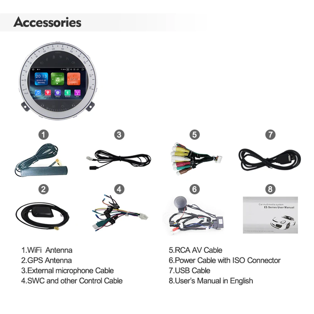 Octacore Android 10.0 With 7 inch Capacitive Screen Car Dvd Player DSP Carplay Car Stereo Dvd Player For MINI R56 COOPER