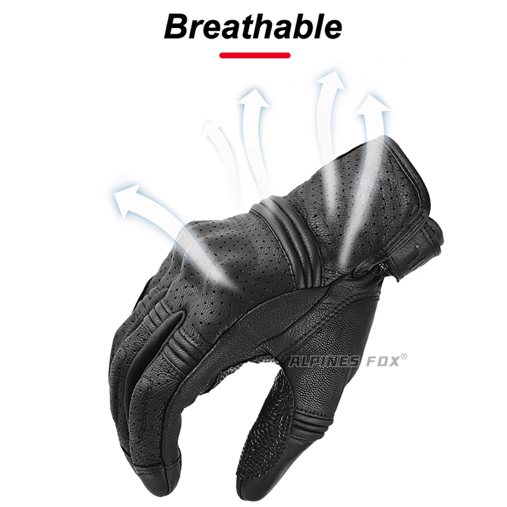 Retro Motorcycle Gloves Women Motorbike Gloves Men Summer Motocross Riding Guantes Leather Moto Gloves BMX Enduro Accessories