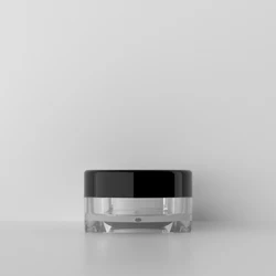 Empty colorful eco friendly small square plastic cream jar with lid 5g for nail dip powder Cosmetic container 5ml