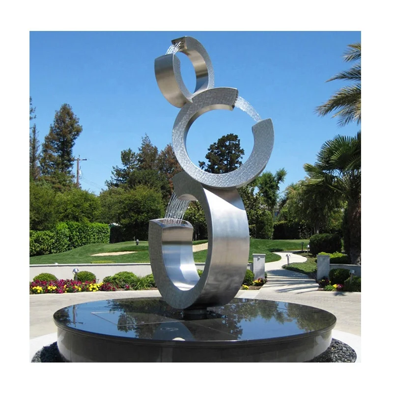 Modern Western Style Metal Water Fountain Garden Sculpture