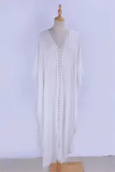 C3539 Women Casual Cover Ups Summer White Tunic Beach Kaftans Wholesale India