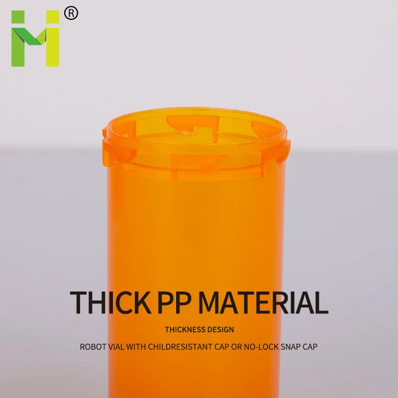 13dr  High Quality  Pp Plastic Thick Material Robotic Vial Pharmacy Bottle