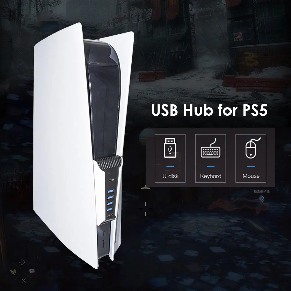 New trend 5 in1 USB Splitter Expander Hub For PS5 USB Hub USB3.0 Splitter Expander Extension High Speed Port Adapter for PS5