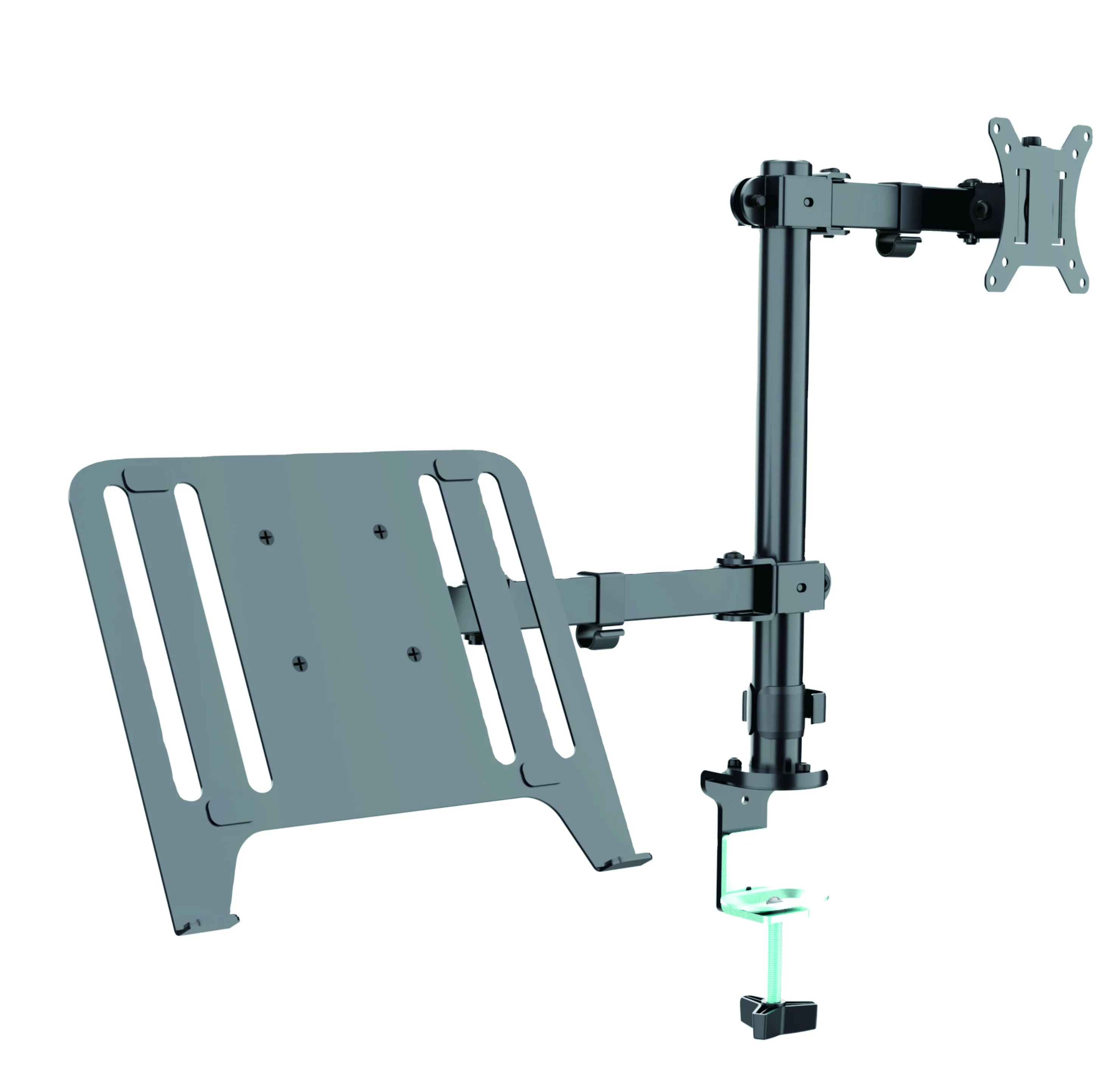 Monitor Stand Clamp Grommet Mounting Articulating Arm Adjustable VESA Bracket Desk Mount