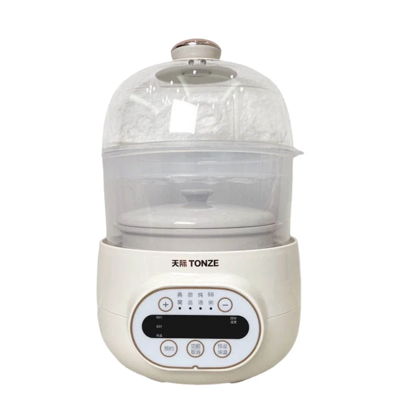 1L Slow Cooker With Steamer Digital Electric multi-function Digital Baby food Stew Cooker