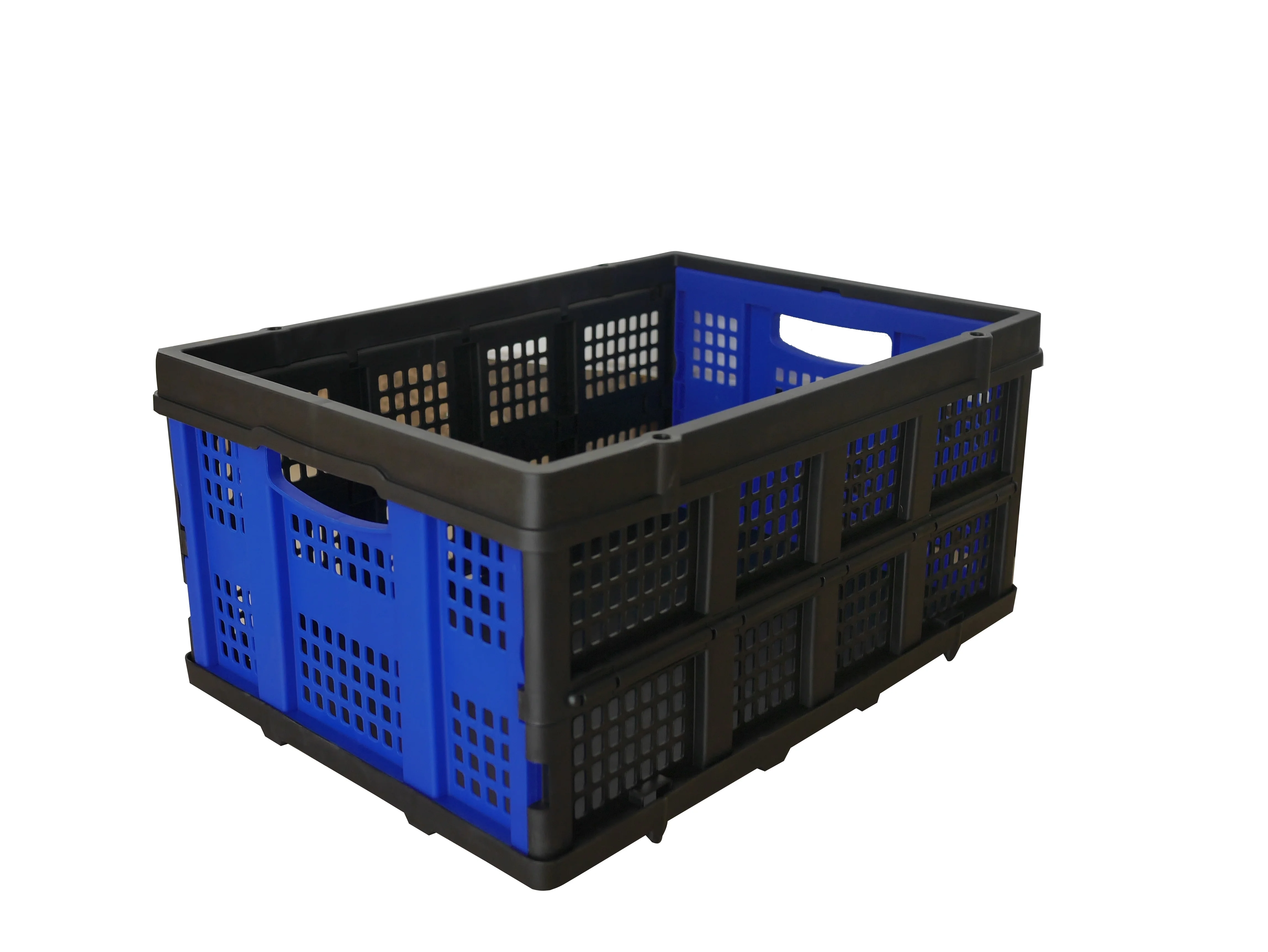 Double Decker Foldable Cart Portable Market Folding Trolley Collapsible Shopping Cart With Storage Crate